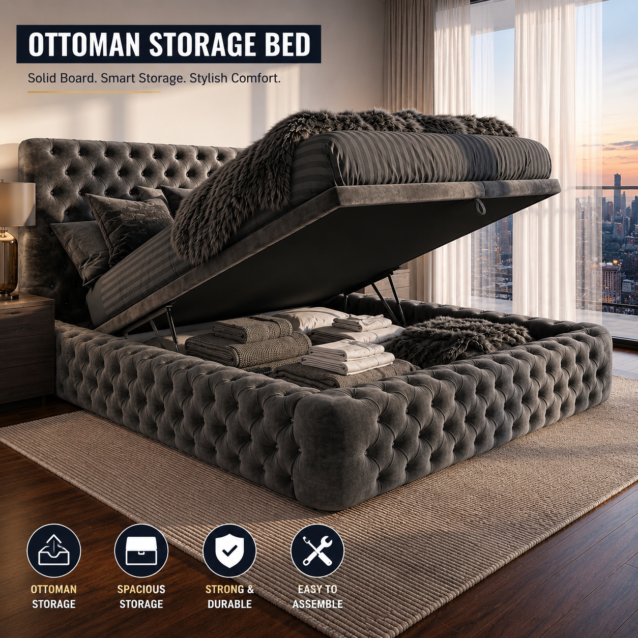 2026 Ambassador Tufted Chesterfield Bed - Image 15