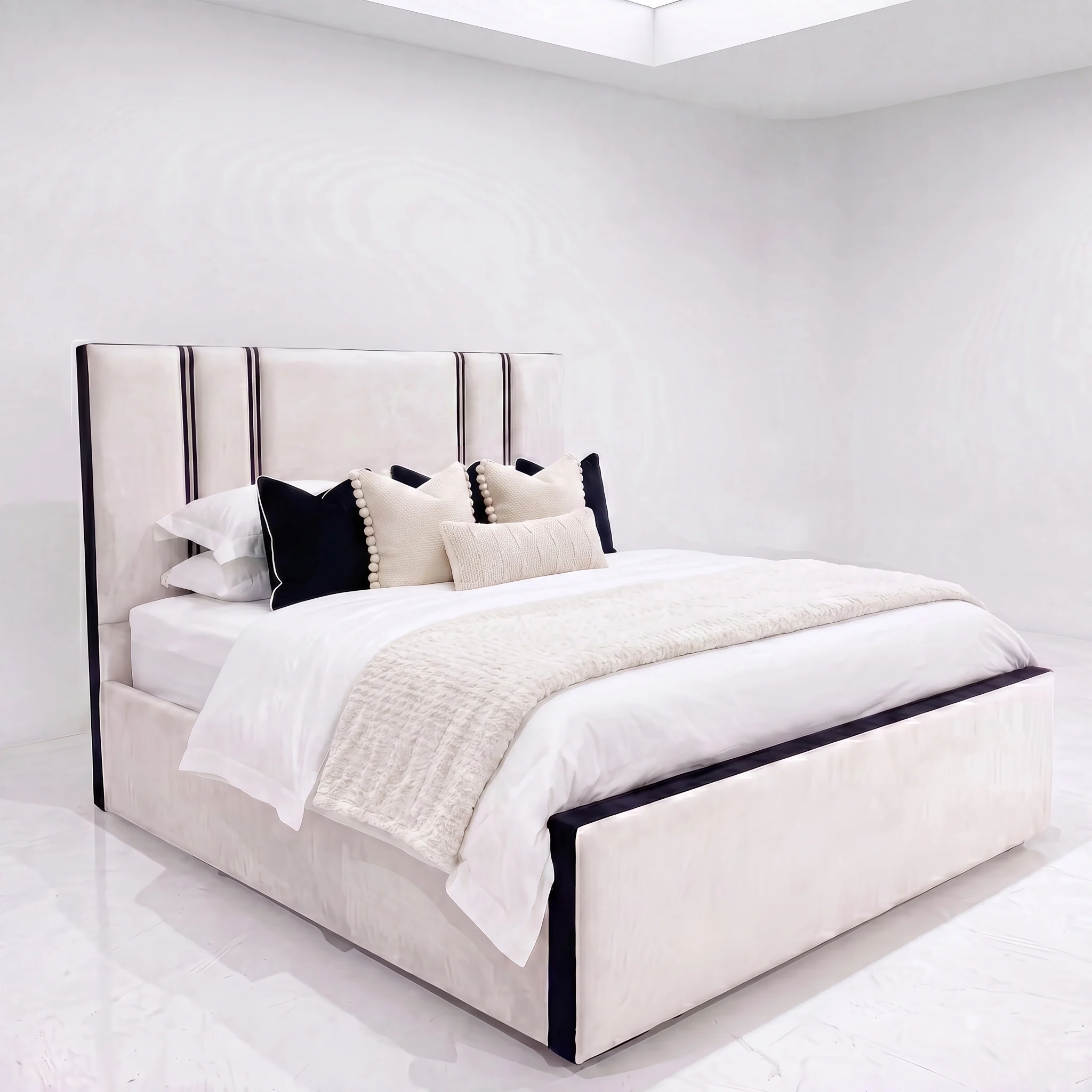 Premium Liner Italian Style Bed with Optional Ottoman Storage - Image 6