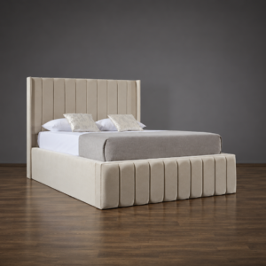 Monaca Wingback Curved Luxury Ottoman Bed