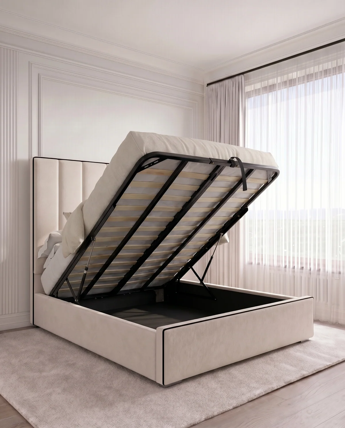 Modern Upholstered King Size Bed | Premium Designer Bed - Image 5