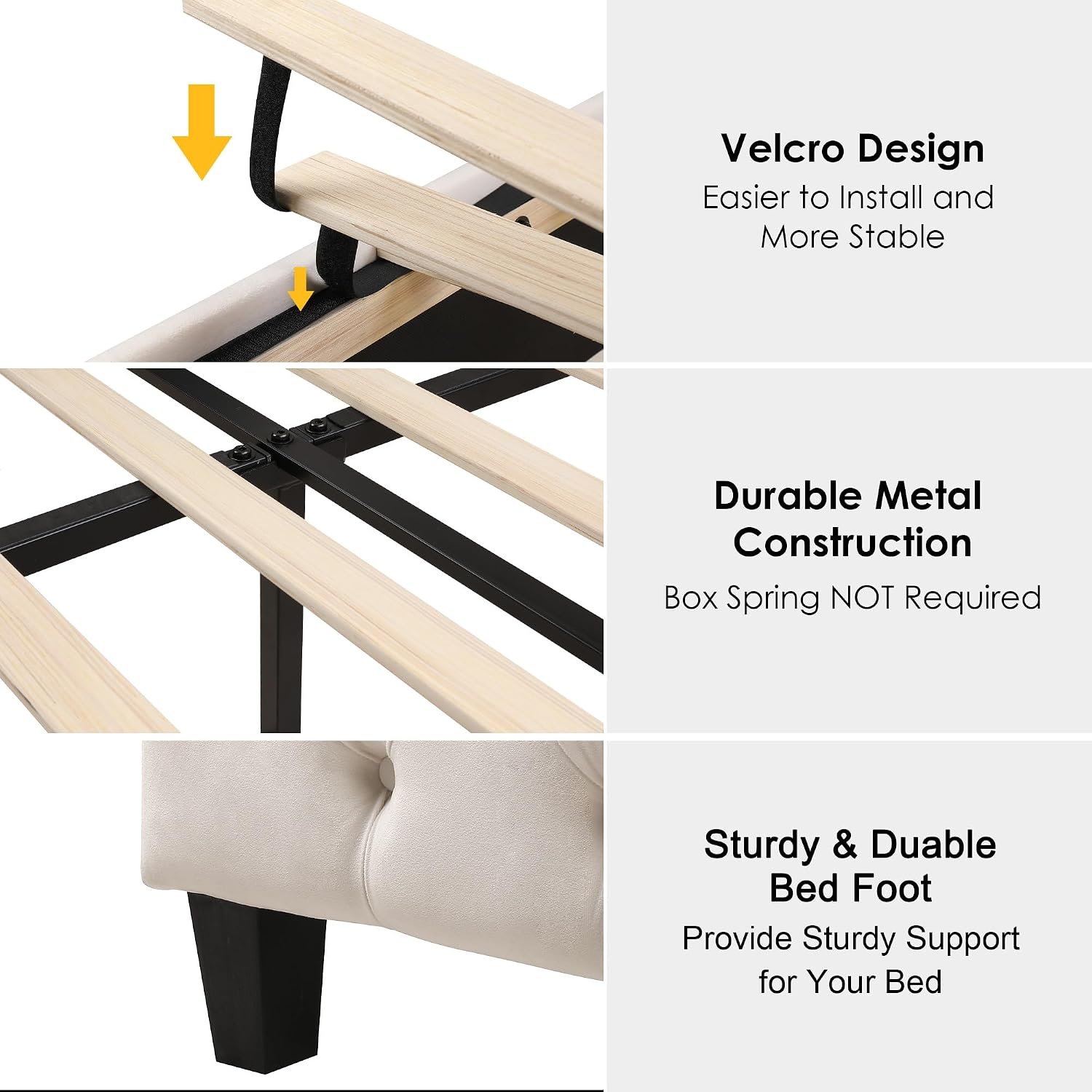 Signature Winged Upholstered Bed Frame - Handmade UK - Image 7