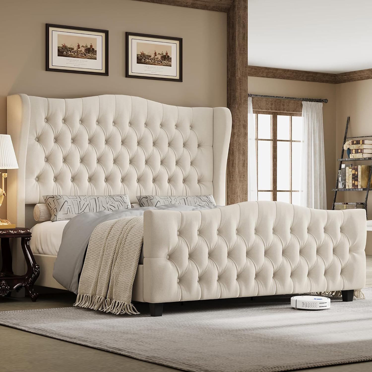 Signature Winged Upholstered Bed Frame - Handmade UK