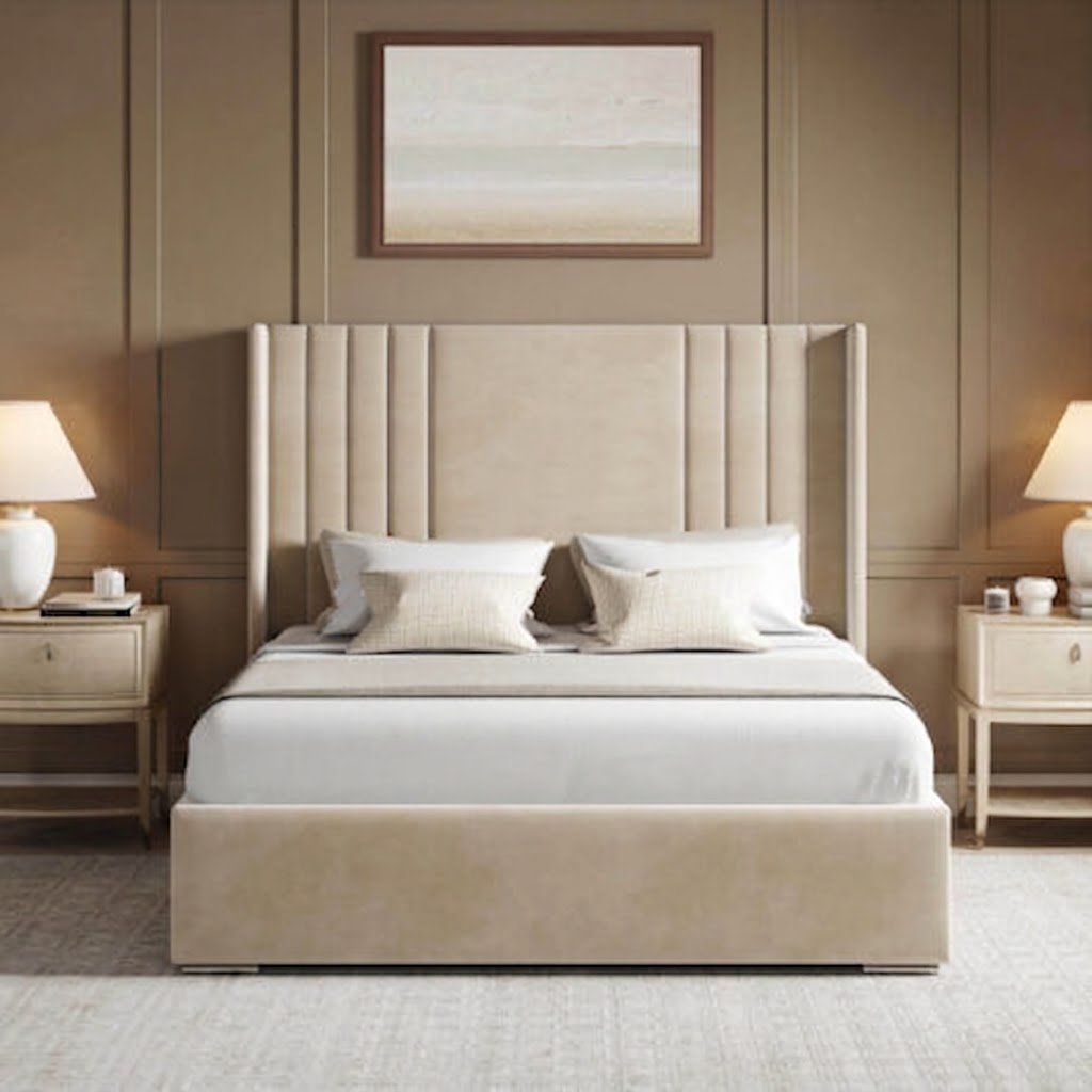 Dusk Wingback Platform Bed Frame Optional Storage - Image 3