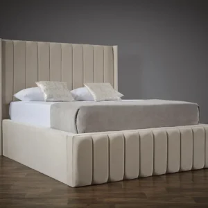 Monaca Wingback Curved Luxury Ottoman Bed