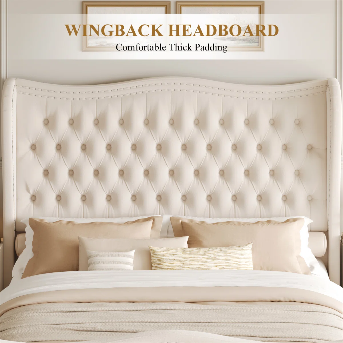 Chesterfield Platform Palace 6ft Super-King Wingback Bed - Image 5