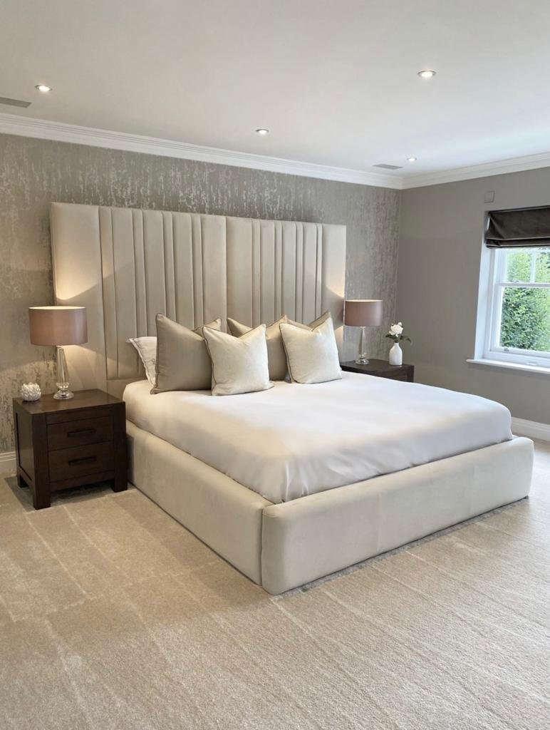 Double-Lined Upholstered Bed Frame