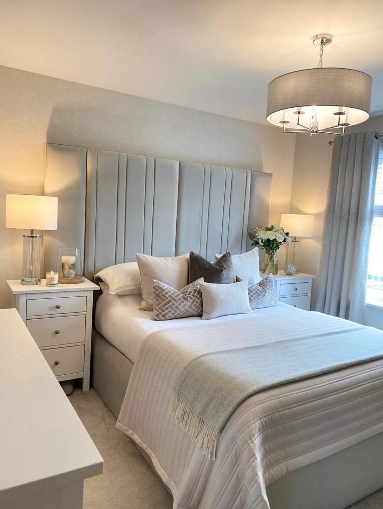 Double-Lined Upholstered Bed Frame
