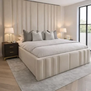 Bespoke Wall Statement Headboard Bed – Luxury Bedroom | UK