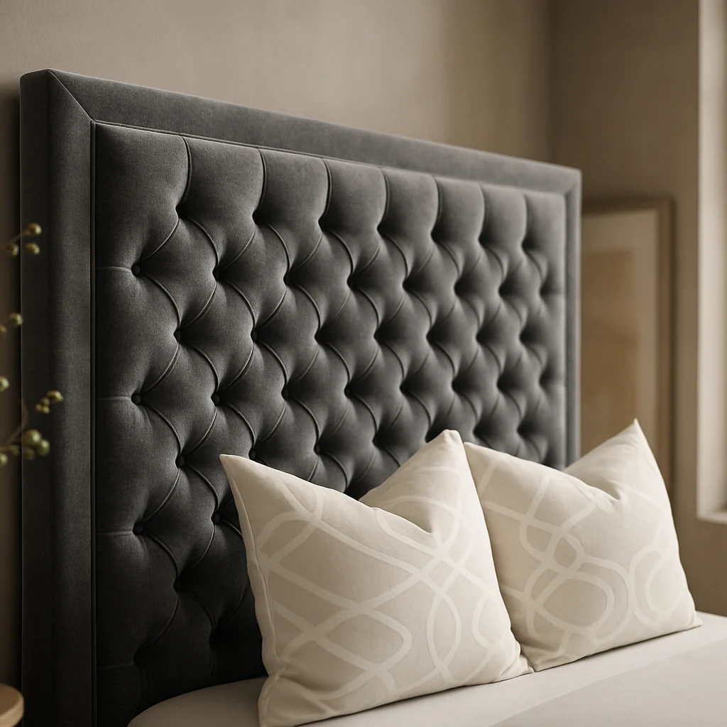 Tall Headboard Tufted Chesterfield Design Bed Frame - Image 3