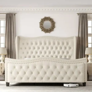 Chesterfield Platform Palace 6ft Super-King Wingback Bed