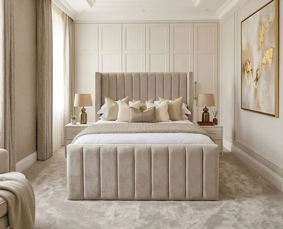 2026 MODERN LYLA LUXE WINGED UPHOSLTERED OTTOMAN BED - Image 9