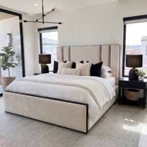Premium Liner Italian Style Bed with Optional Ottoman Storage