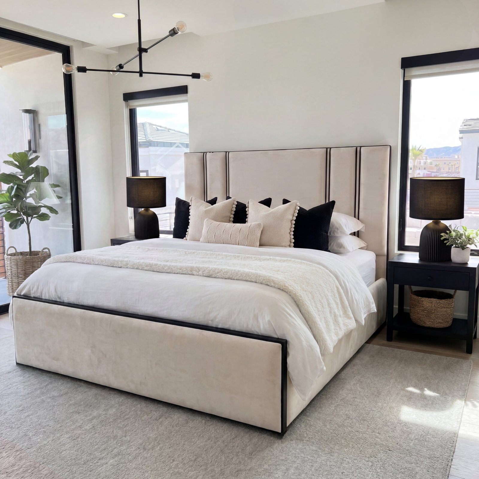 Premium Liner Italian Style Bed with Optional Ottoman Storage