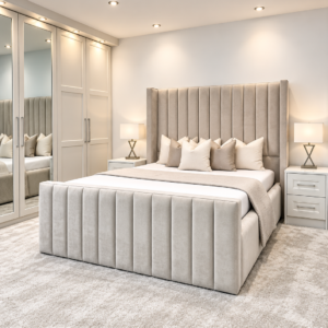 2026 MODERN LYLA LUXE WINGED UPHOSLTERED OTTOMAN BED