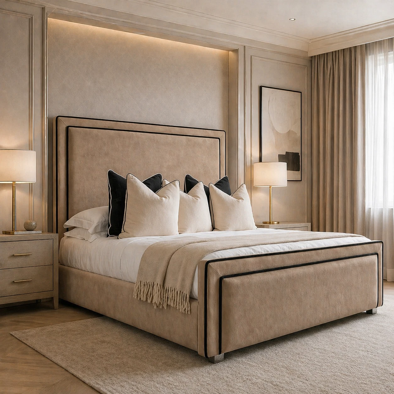 Aurelia Linear Bed Frame - Ottoman Storage Beds - Image 4