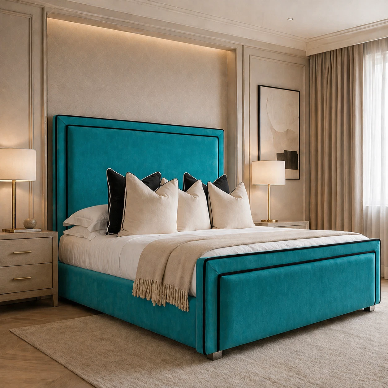 Aurelia Linear Bed Frame - Ottoman Storage Beds - Image 8
