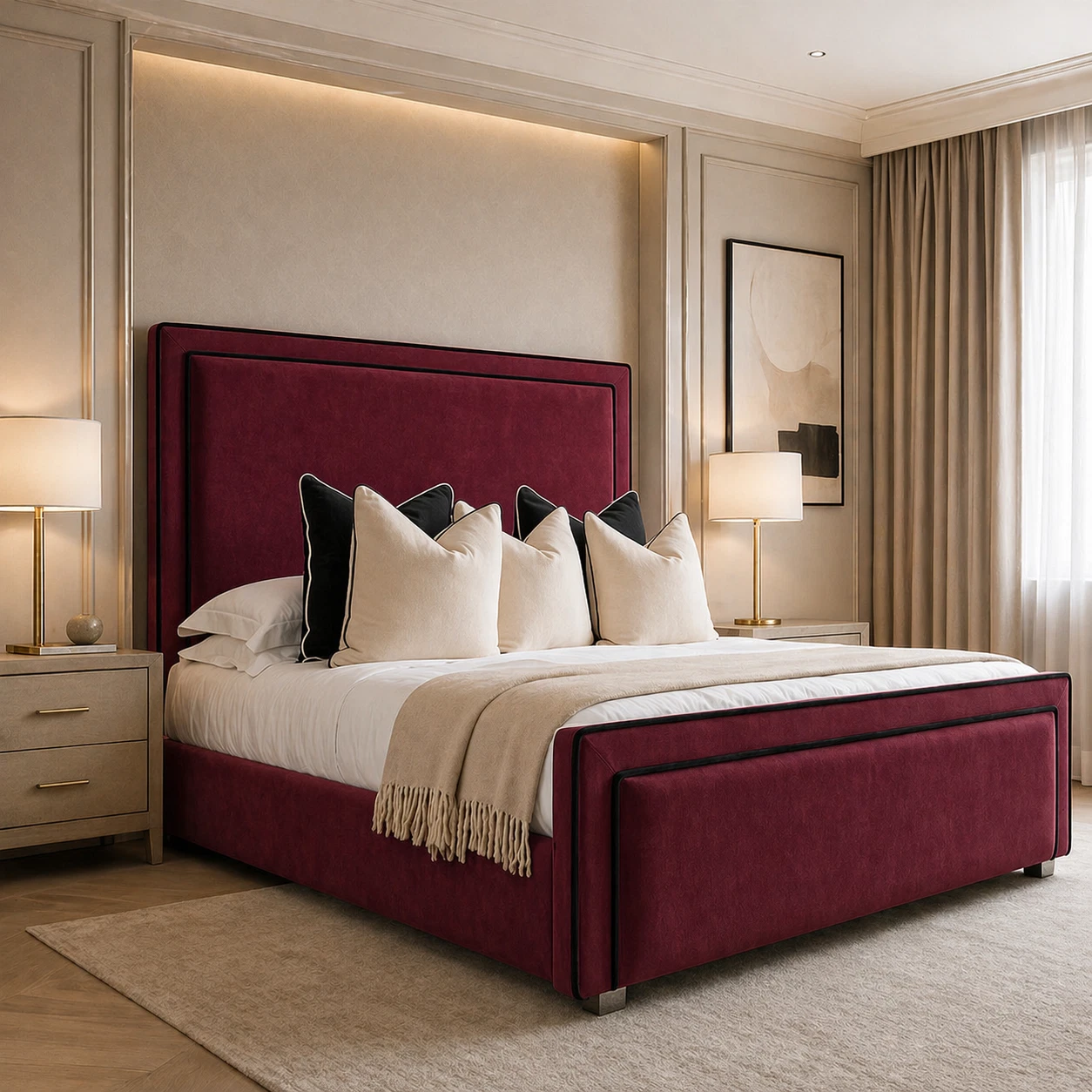 Aurelia Linear Bed Frame - Ottoman Storage Beds - Image 10