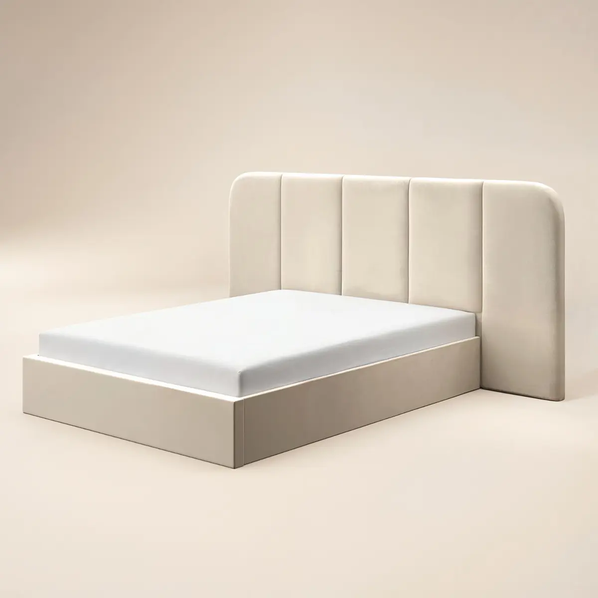 Bespoke Wide Headboard Upholstered Panel Bed Frame - UK - Image 3