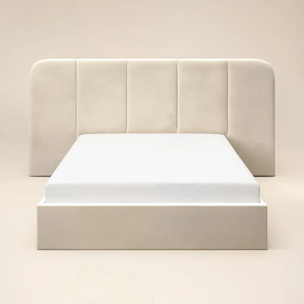 Bespoke Wide Headboard Upholstered Panel Bed Frame - UK - Image 5