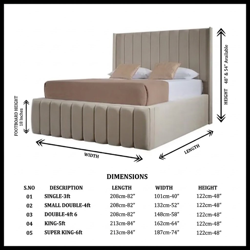 Monaca Wingback Curved Luxury Ottoman Bed - Image 3