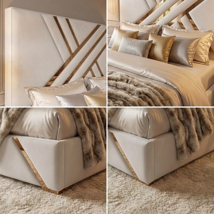 Victoria Mirror Bed with Ottoman Storage, Headboard and Mattress - Image 4
