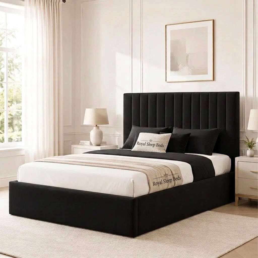 Vida Designs Vellaro Double Ottoman Linen Fabric Bed - Image 9