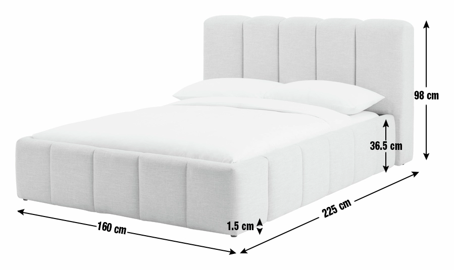 Chenille Fabric Cloud Penal Design Bed - Image 5
