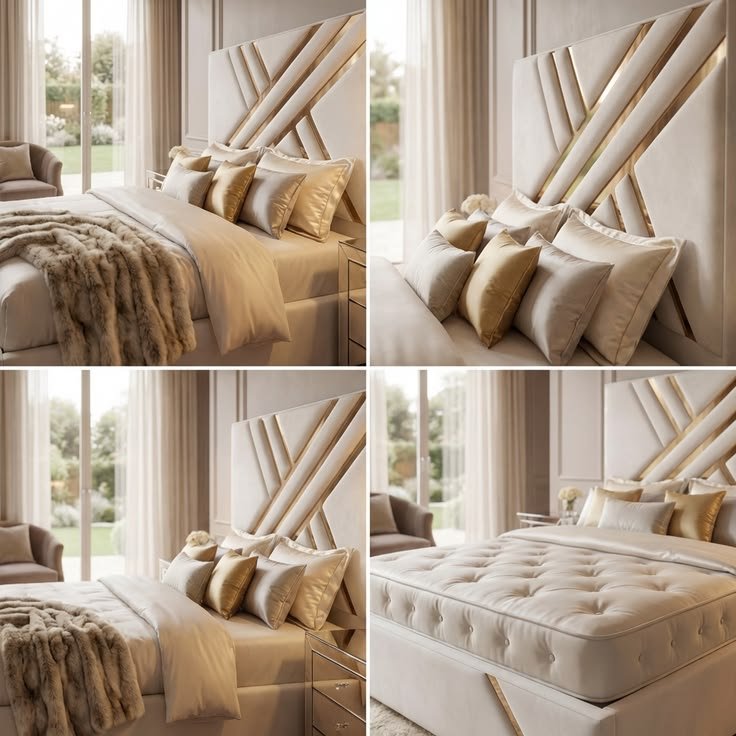 Victoria Mirror Bed with Ottoman Storage, Headboard and Mattress - Image 3