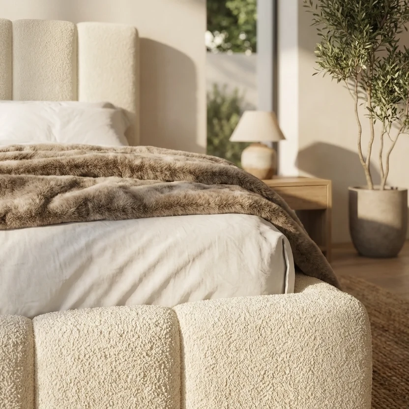 CHESHIRE TEDDY BOUCLE CREAM BED - Image 5