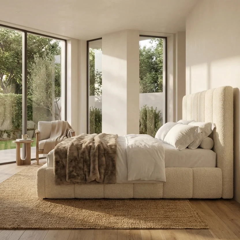 CHESHIRE TEDDY BOUCLE CREAM BED - Image 4