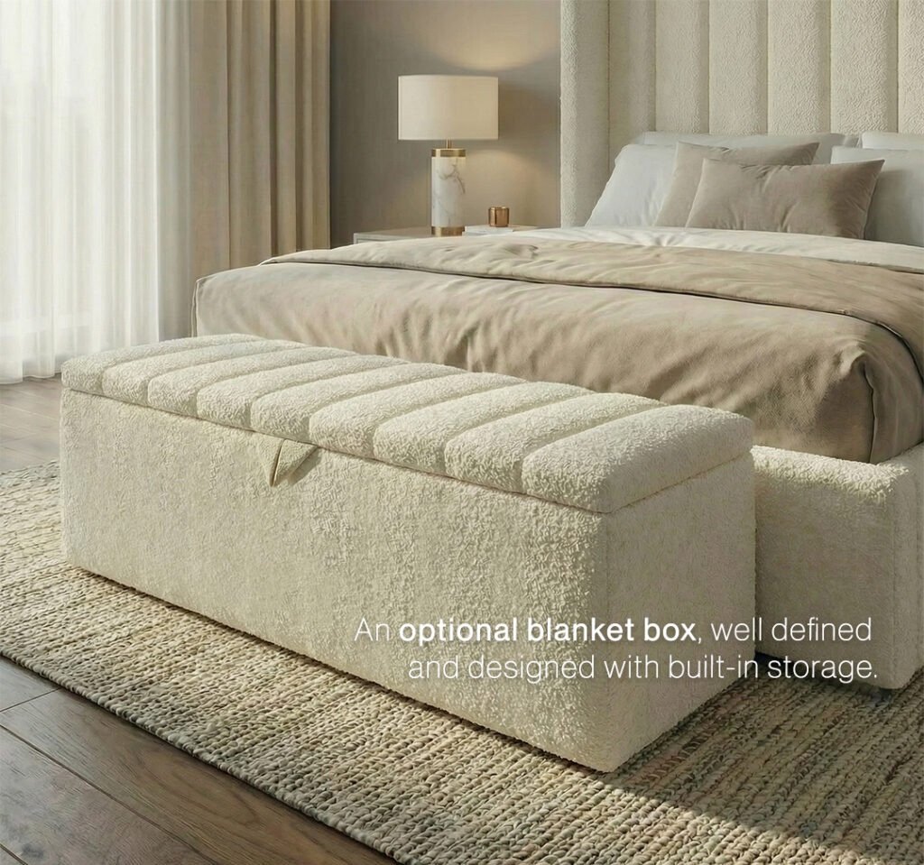 DUSK TEDDY BOUCLE WINGBACK BED - Image 9