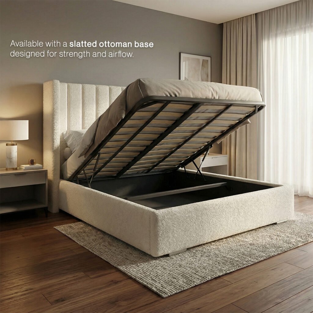 DUSK TEDDY BOUCLE WINGBACK BED - Image 7