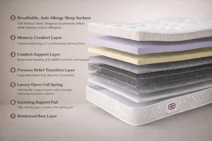 Luxury Memory Spring Mattress - Soft - Image 3