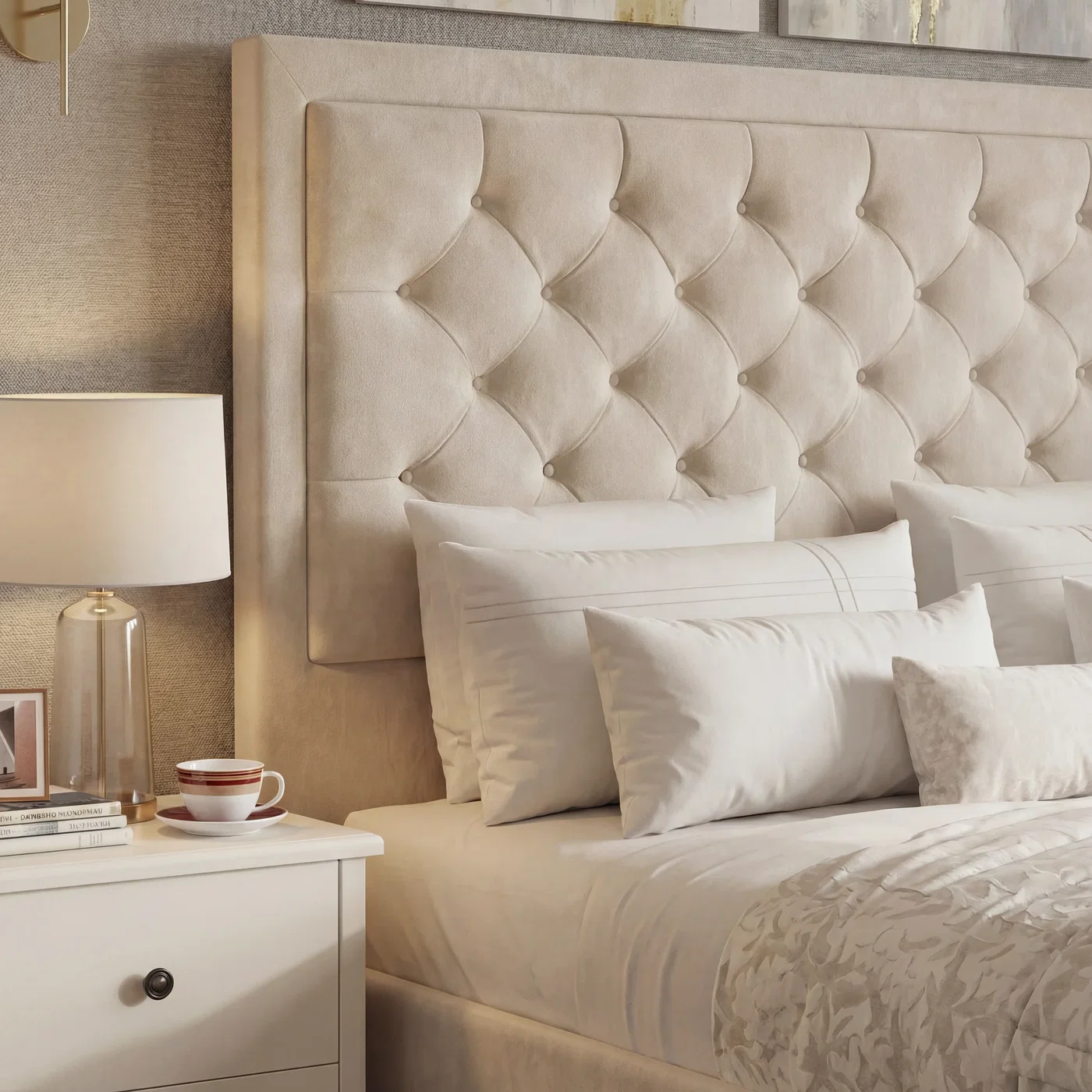 HILTON BUMBER STYLE CHESTERFIELD HEADBOARD BED - UK - Image 3
