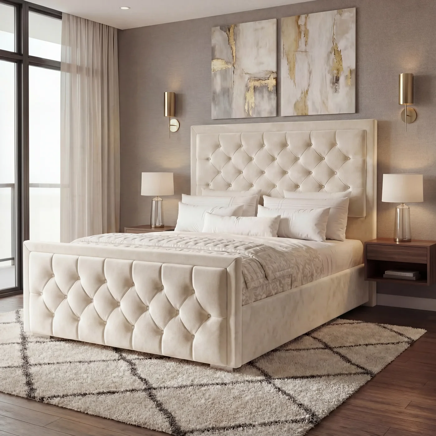 HILTON BUMBER STYLE CHESTERFIELD HEADBOARD BED - UK - Image 6