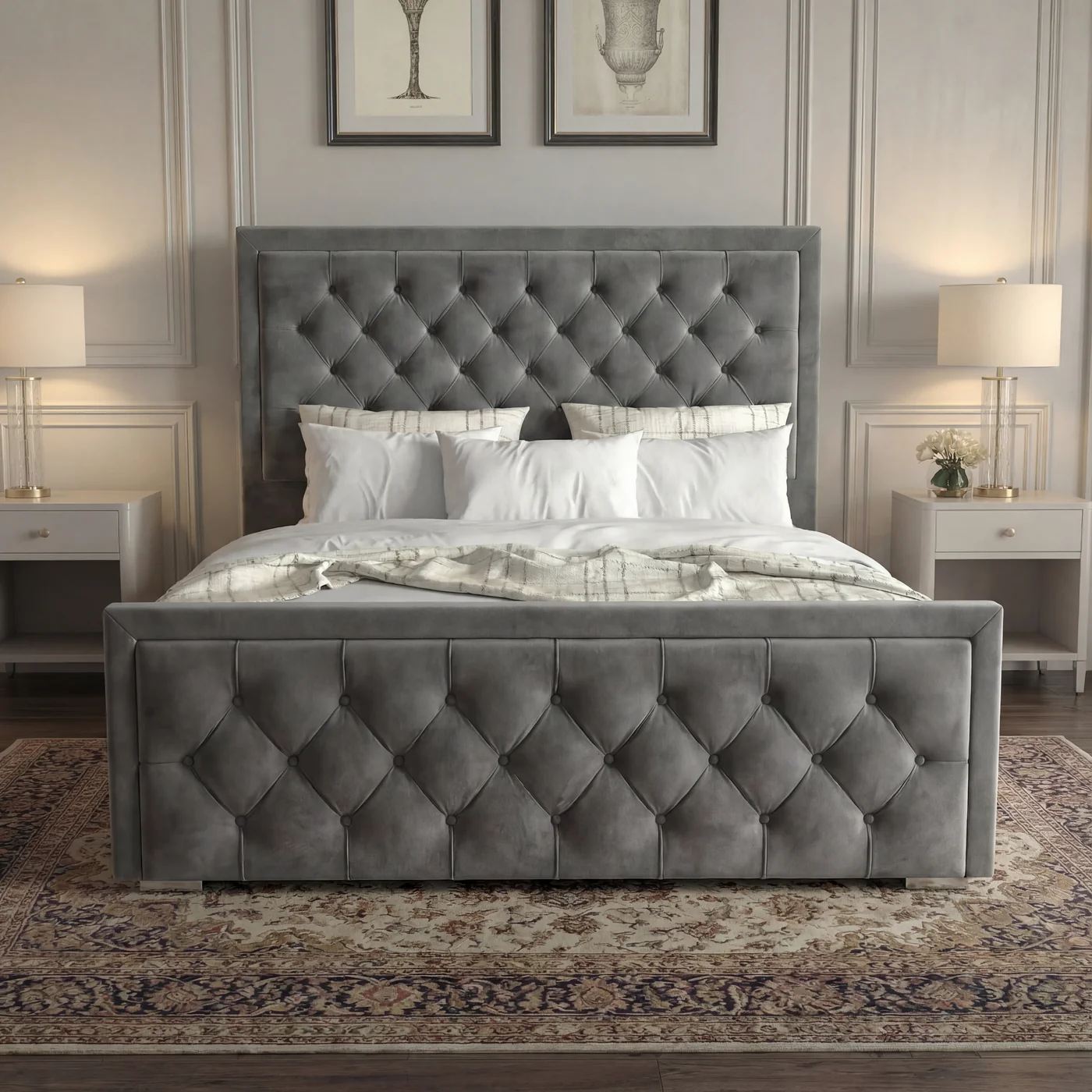 HILTON BUMBER STYLE CHESTERFIELD HEADBOARD BED - UK - Image 10