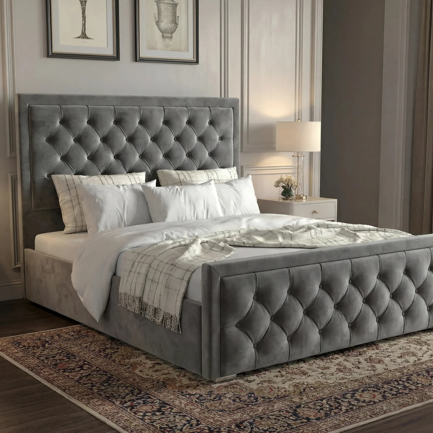 HILTON BUMBER STYLE CHESTERFIELD HEADBOARD BED - UK - Image 11