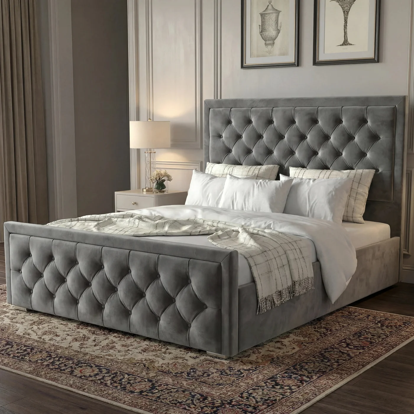 HILTON BUMBER STYLE CHESTERFIELD HEADBOARD BED - UK - Image 7