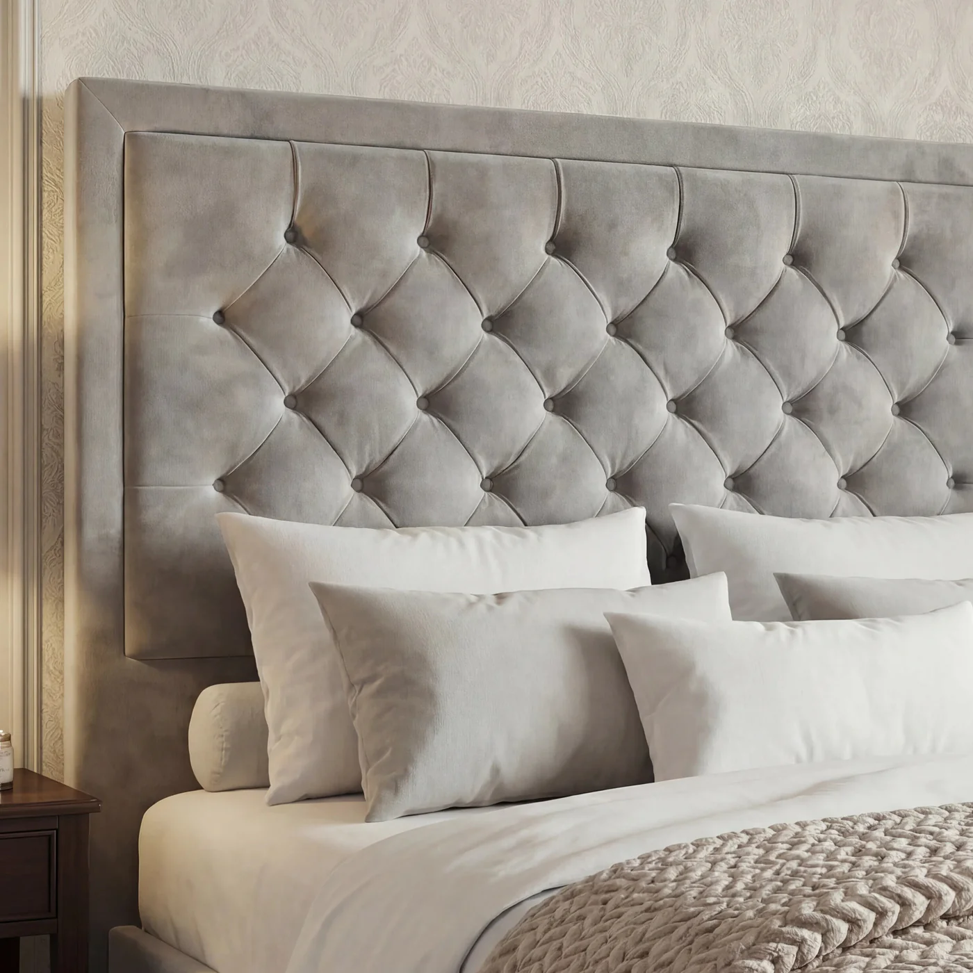 HILTON BUMBER STYLE CHESTERFIELD HEADBOARD BED - UK - Image 14