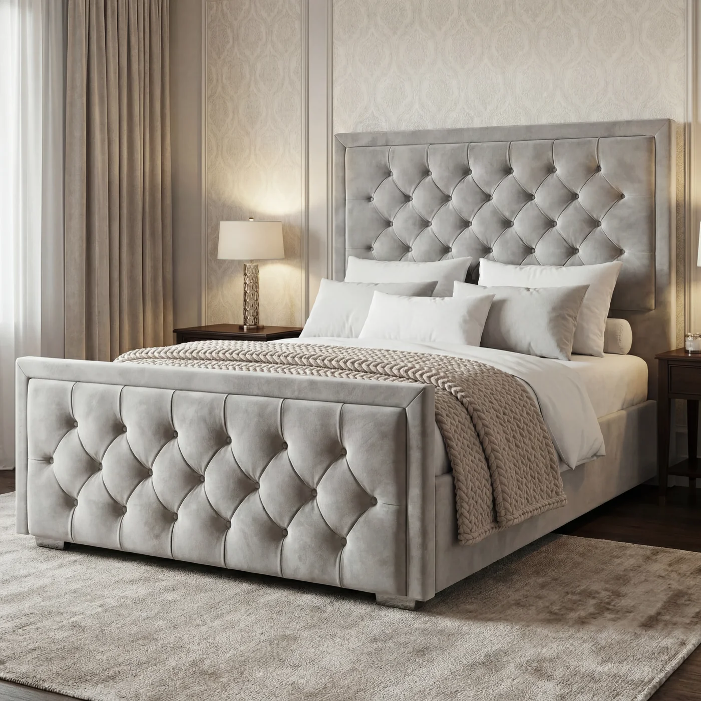 HILTON BUMBER STYLE CHESTERFIELD HEADBOARD BED - UK - Image 12