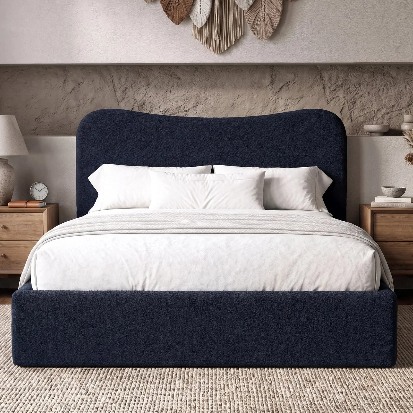 Ameri Boucle Bed Teddy Fabric Bed frame - Image 9