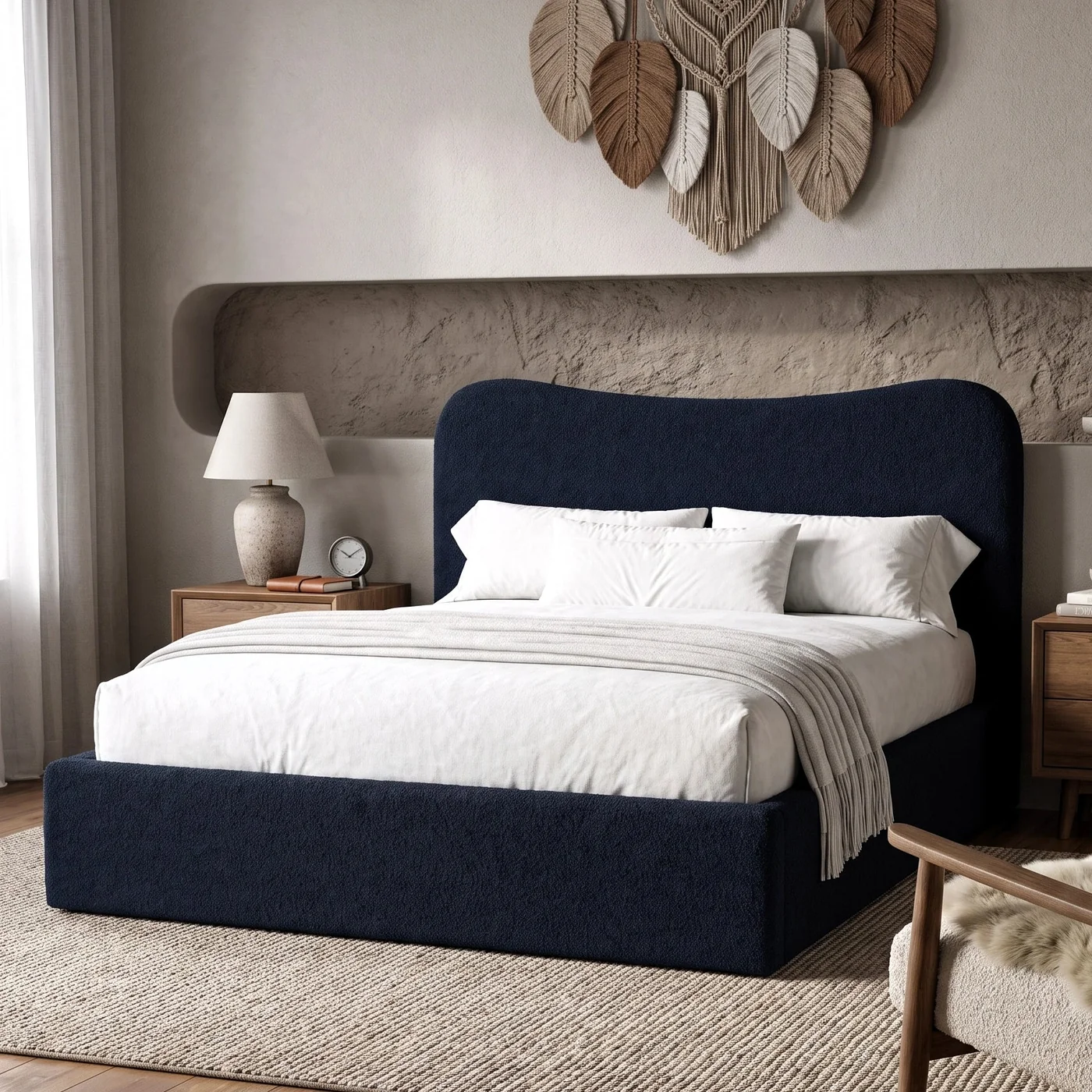 Ameri Boucle Bed Teddy Fabric Bed frame - Image 7