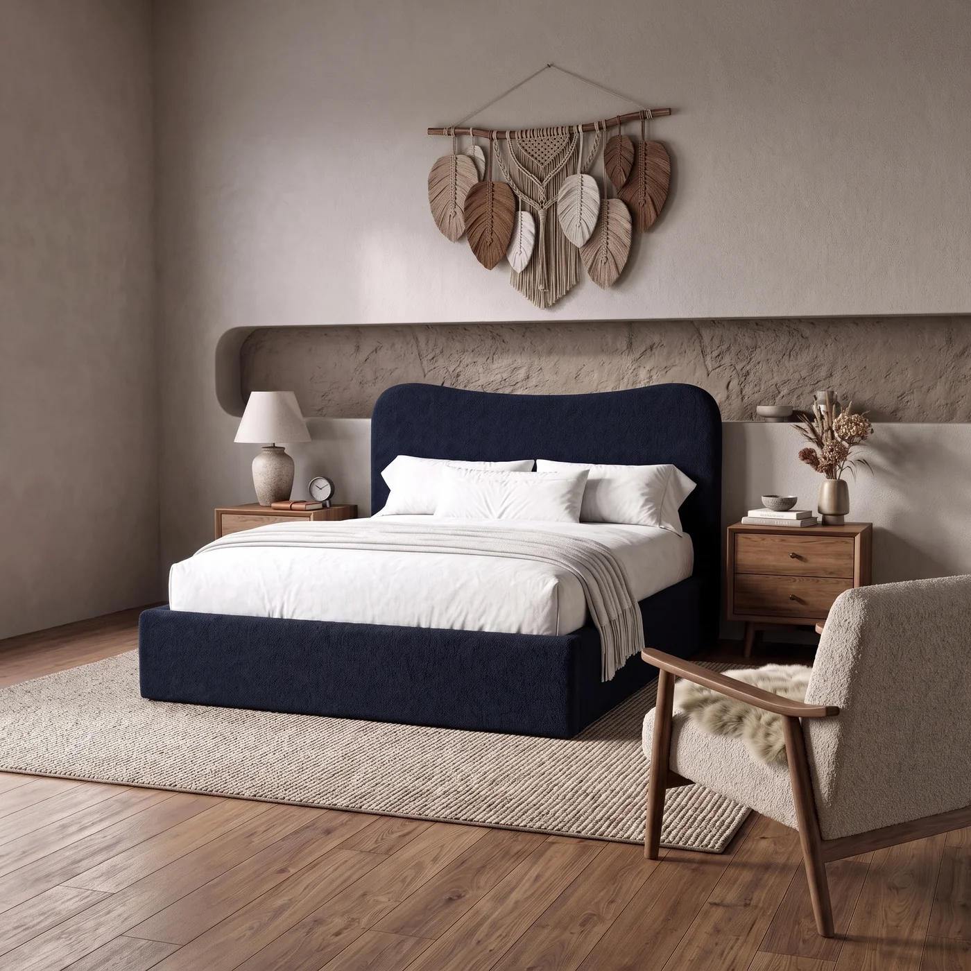 Ameri Boucle Bed Teddy Fabric Bed frame - Image 12