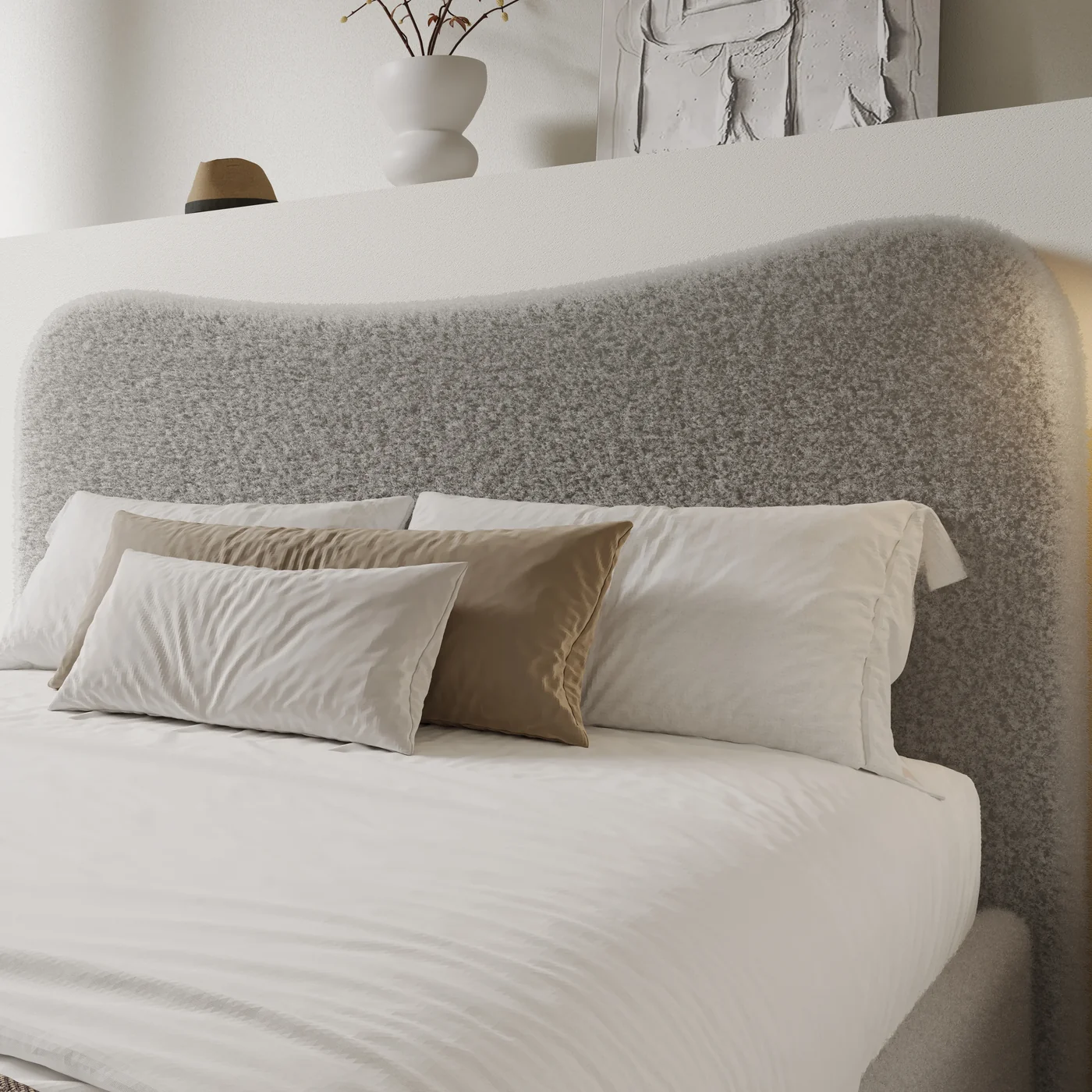 Ameri Boucle Bed Teddy Fabric Bed frame - Image 15