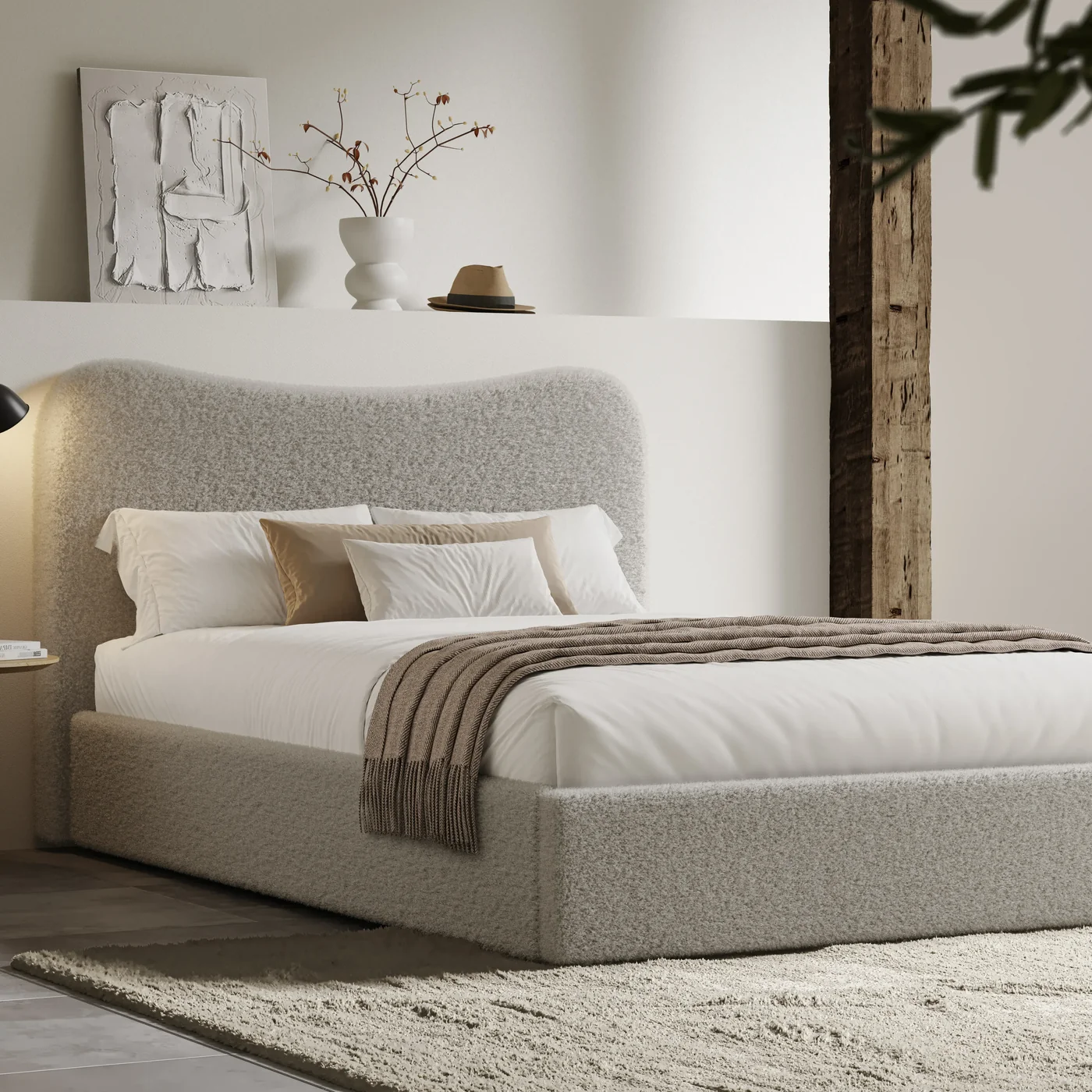 Ameri Boucle Bed Teddy Fabric Bed frame - Image 13