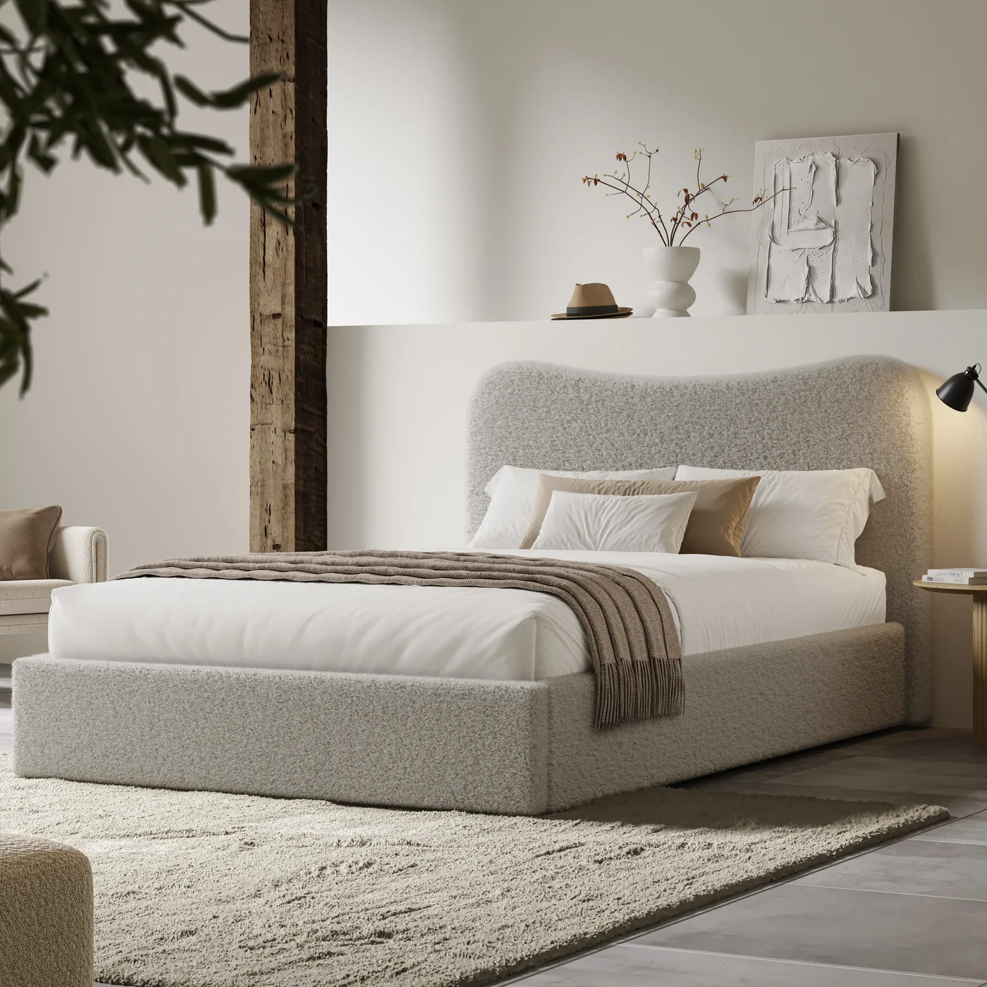 Ameri Boucle Bed Teddy Fabric Bed frame - Image 18