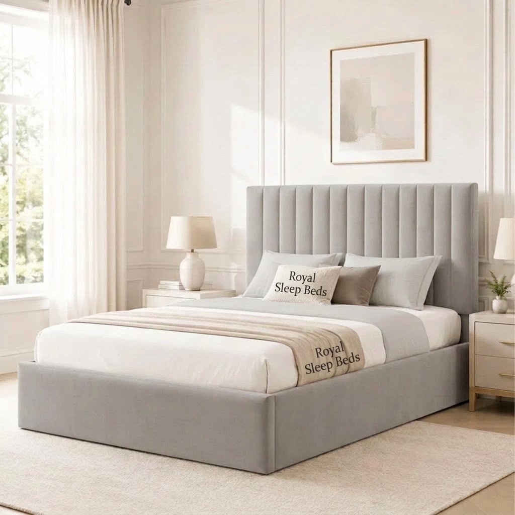 Vida Designs Vellaro Double Ottoman Linen Fabric Bed - Image 6