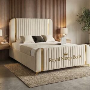 Opera Mirror Bed with Ottoman Storage, Headboard and Mattress