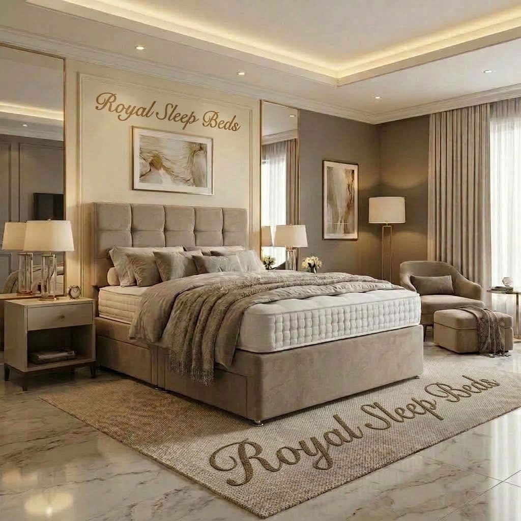PLUSH DIVAN BED SET WITH LUX MATTRESS AND HEADBOARD - Image 6