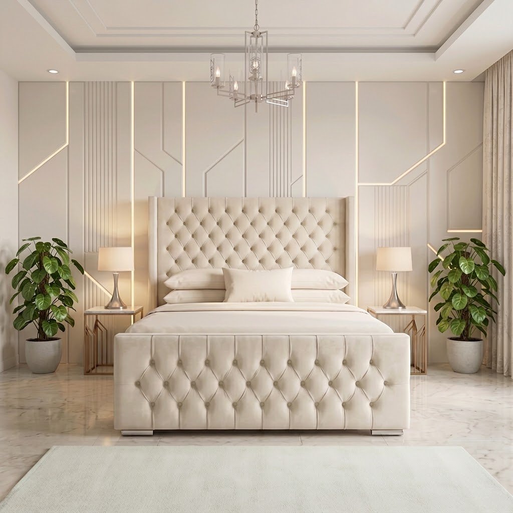 TUFTED WINGBACK OXFORD KENADAL BED - Image 2